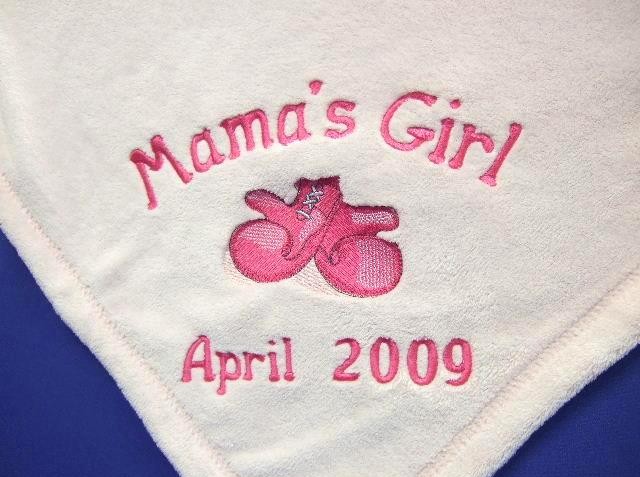 Personalized baby blanket with boxing gloves TMF1007