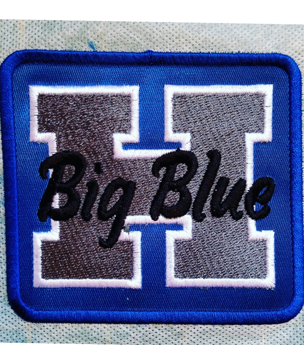 Big blue school patch