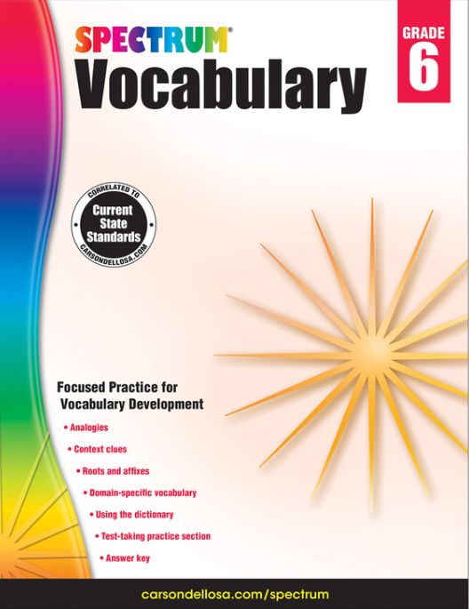 Spectrum Vocabulary Workbooks