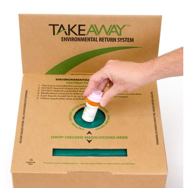 Take Away environmental return system for prescription medication at scott drug