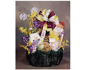 Grand Gourmet Gift Basket - nuts, pretzels and chocolate