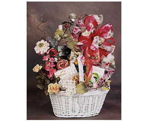 Gift Basket filled with gourmet cookies, popcorn and chocolate