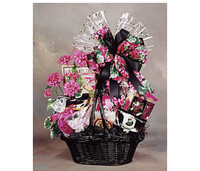 Gourmet snacks gift basket.