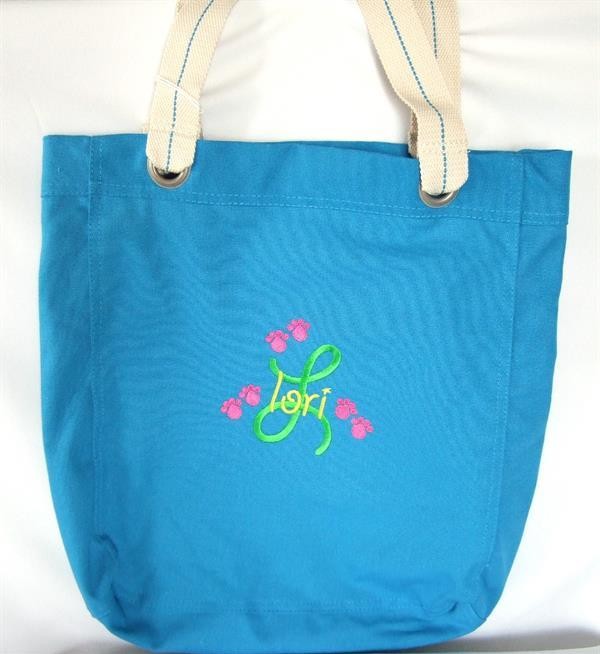 Personalized tote with monogram