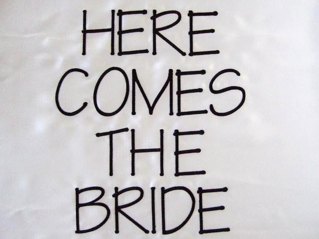 Here comes the bride banner