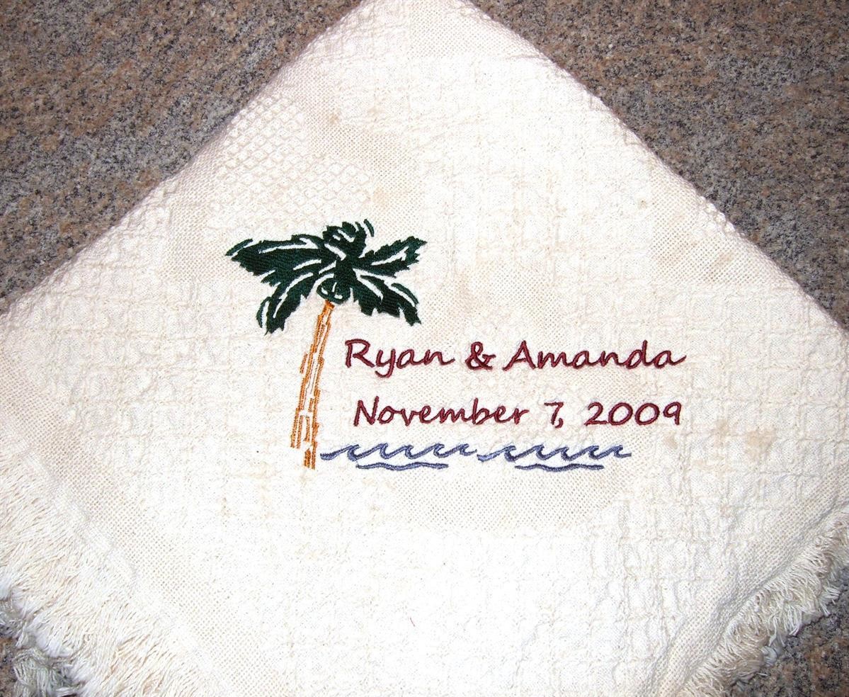 Personalized wedding blanket