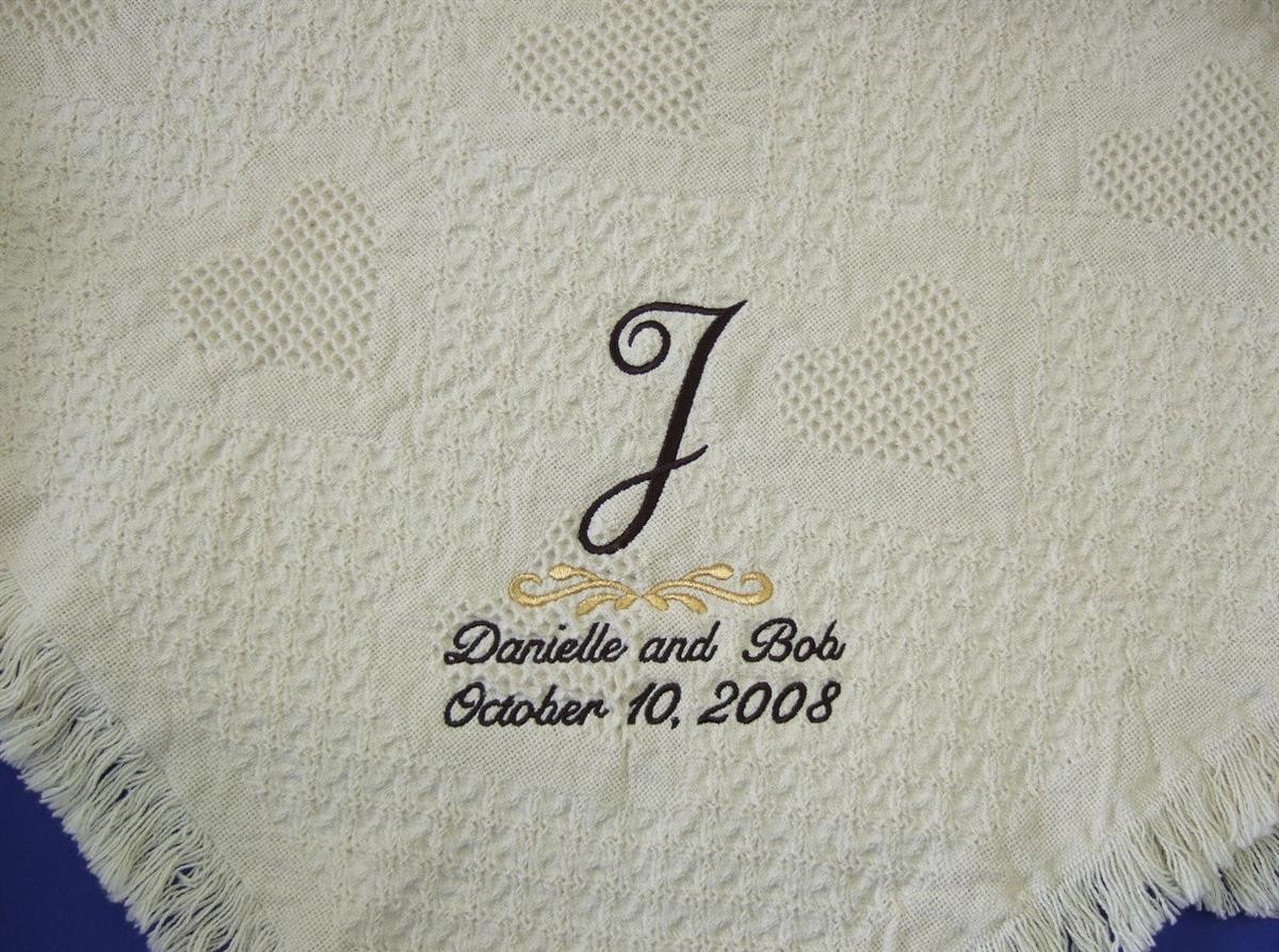 Personalized wedding blanket